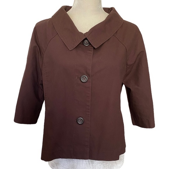 BCBGMaxAzria Jackets & Blazers - Tex by Max Azria Brown Cropped Blazer Jacket sz Medium‎